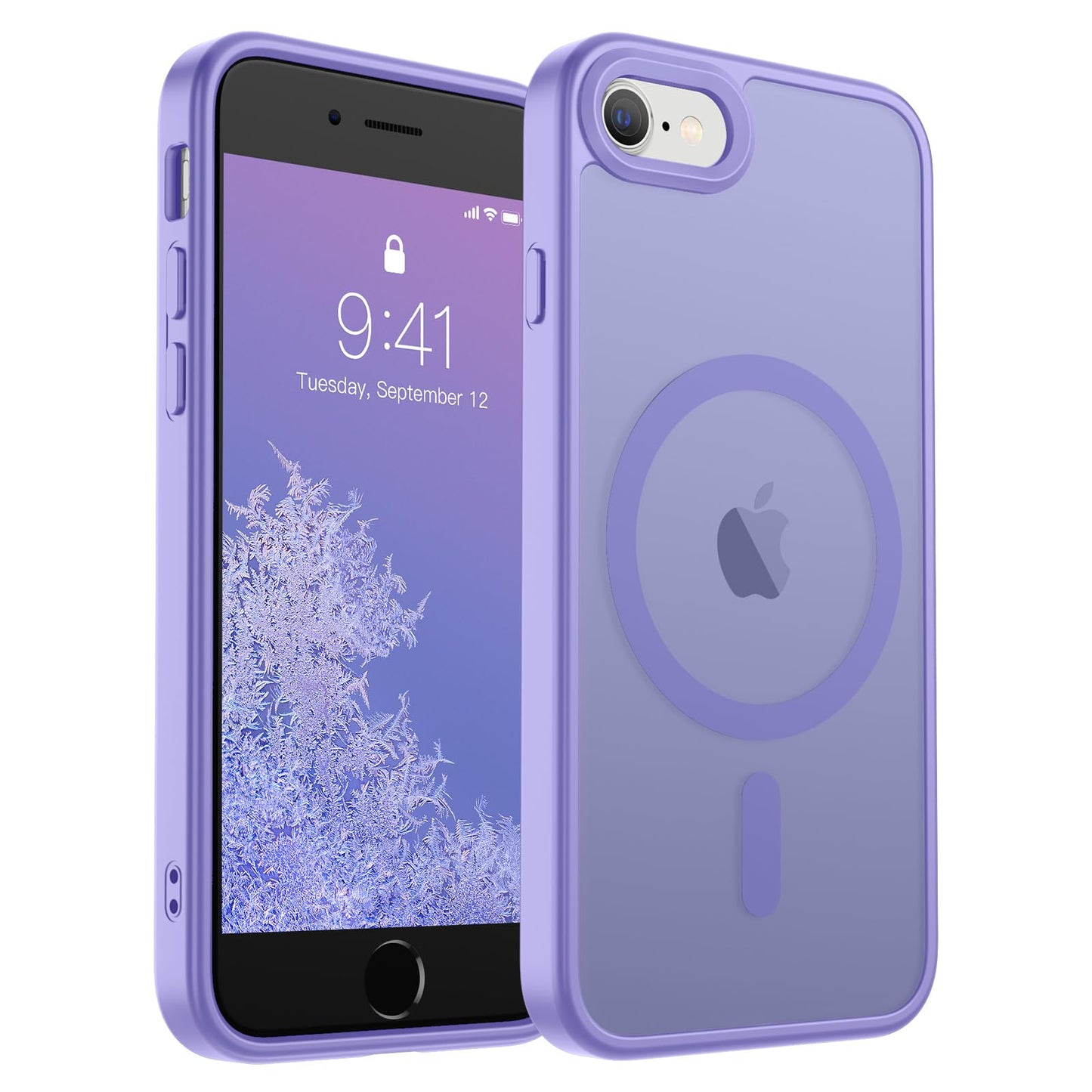 SUPFINE Magnetic for iPhone 16e Case 2025 (Compatible with MagSafe)(Military Grade Drop Protection) Slim Translucent Matte Shockproof with Anti-Fingerprint Phone Case,Black