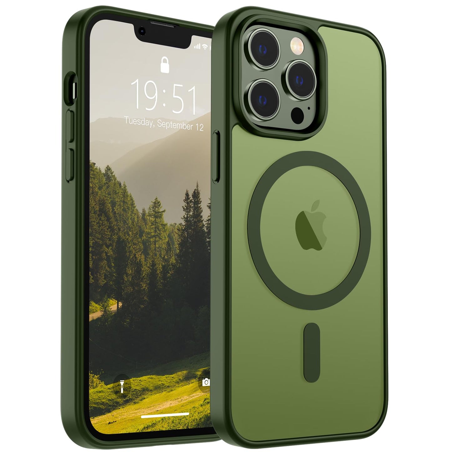 SUPFINE Magnetic for iPhone 16e Case 2025 (Compatible with MagSafe)(Military Grade Drop Protection) Slim Translucent Matte Shockproof with Anti-Fingerprint Phone Case,Black