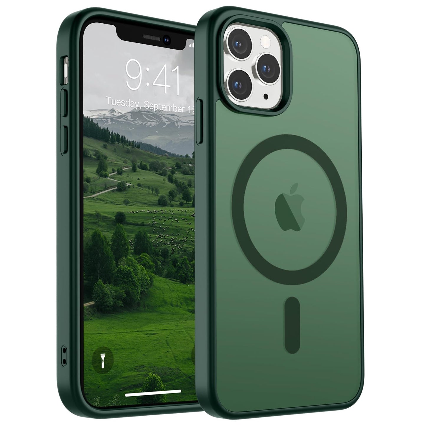 SUPFINE Magnetic for iPhone 16e Case 2025 (Compatible with MagSafe)(Military Grade Drop Protection) Slim Translucent Matte Shockproof with Anti-Fingerprint Phone Case,Black