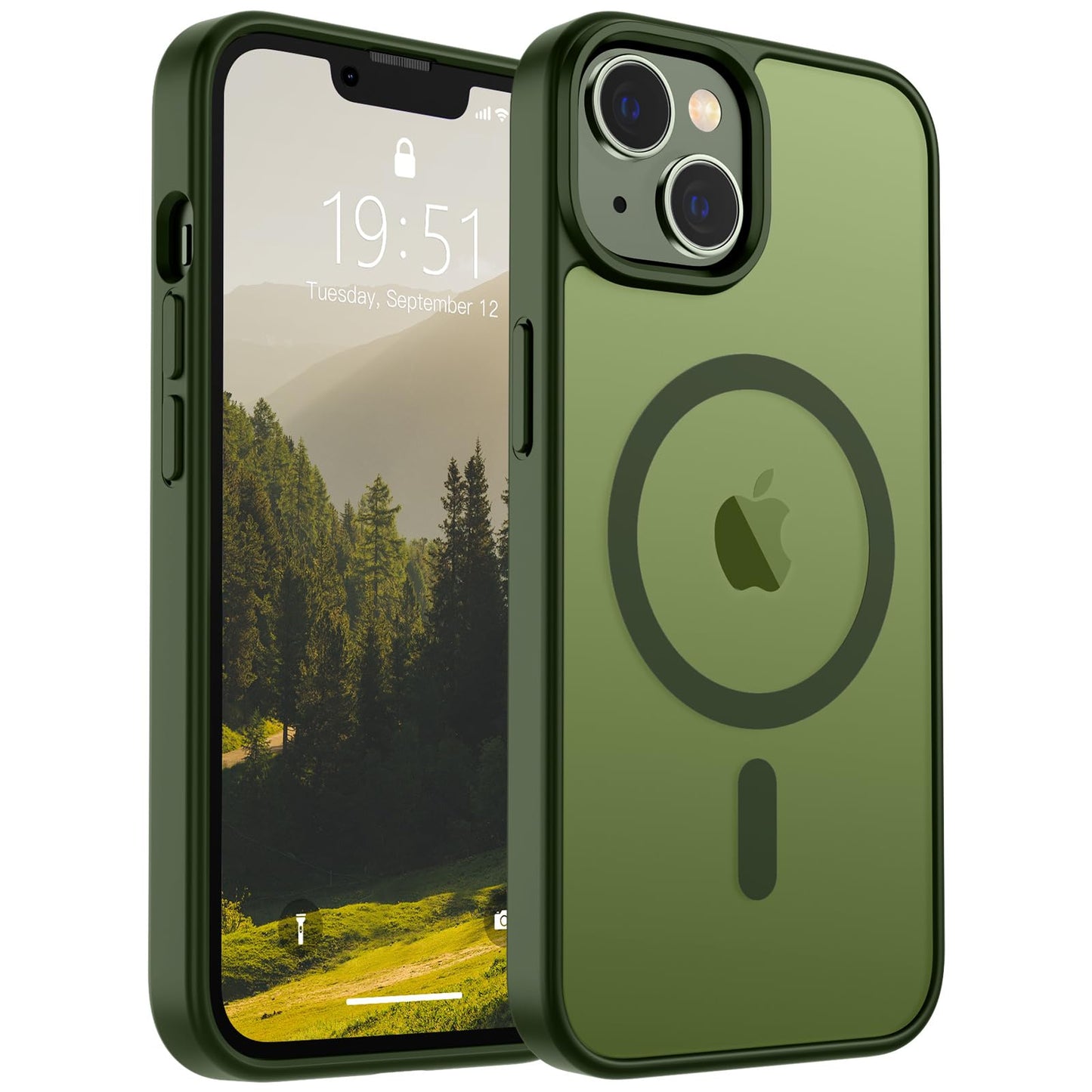 SUPFINE Magnetic for iPhone 16e Case 2025 (Compatible with MagSafe)(Military Grade Drop Protection) Slim Translucent Matte Shockproof with Anti-Fingerprint Phone Case,Black