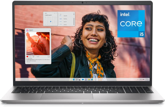 Dell Inspiron 15 3530 Laptop - Intel Core i5-1335U, 15.6-inch FHD 120Hz Display, 16GB DDR4 RAM, 512GB SSD, Intel Iris Xe Graphics, Windows 11 Home, Services Included - Platinum Silver Xpress
