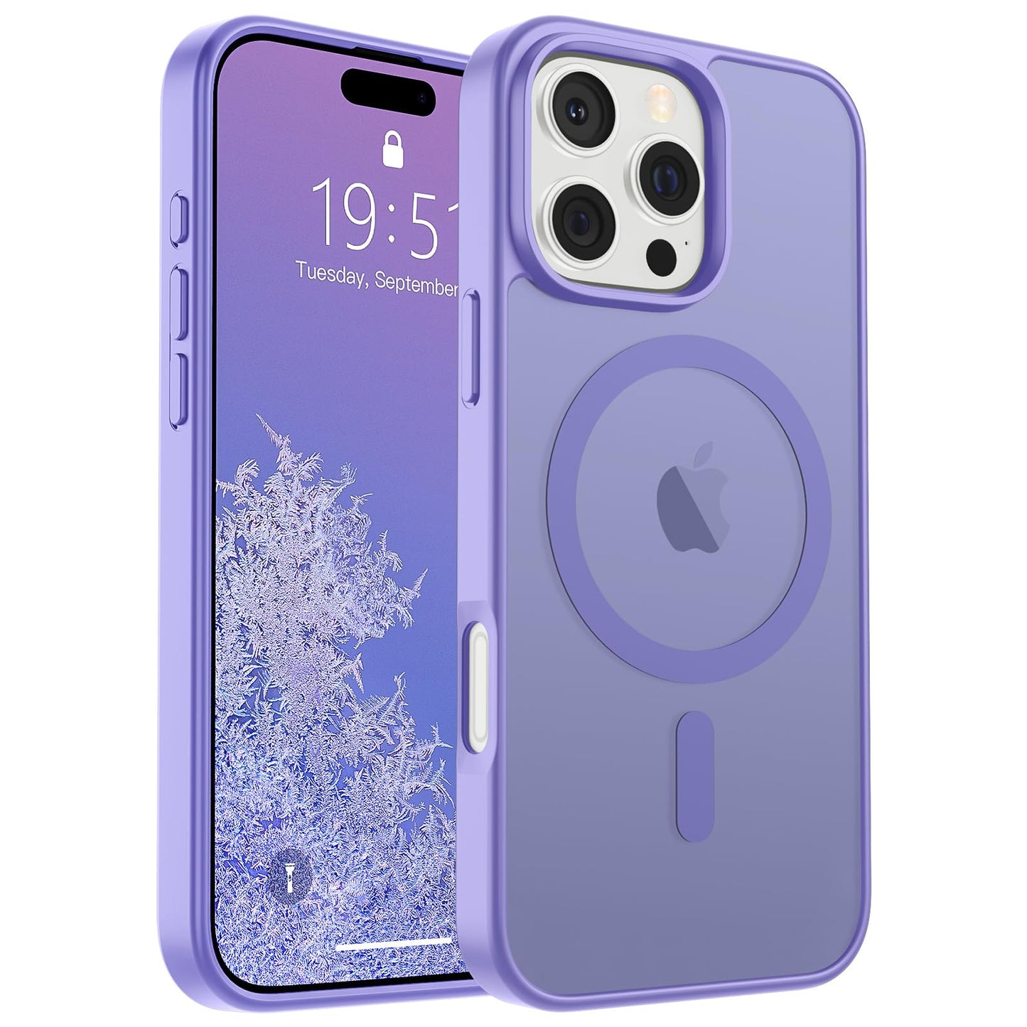 SUPFINE Magnetic for iPhone 16e Case 2025 (Compatible with MagSafe)(Military Grade Drop Protection) Slim Translucent Matte Shockproof with Anti-Fingerprint Phone Case,Black