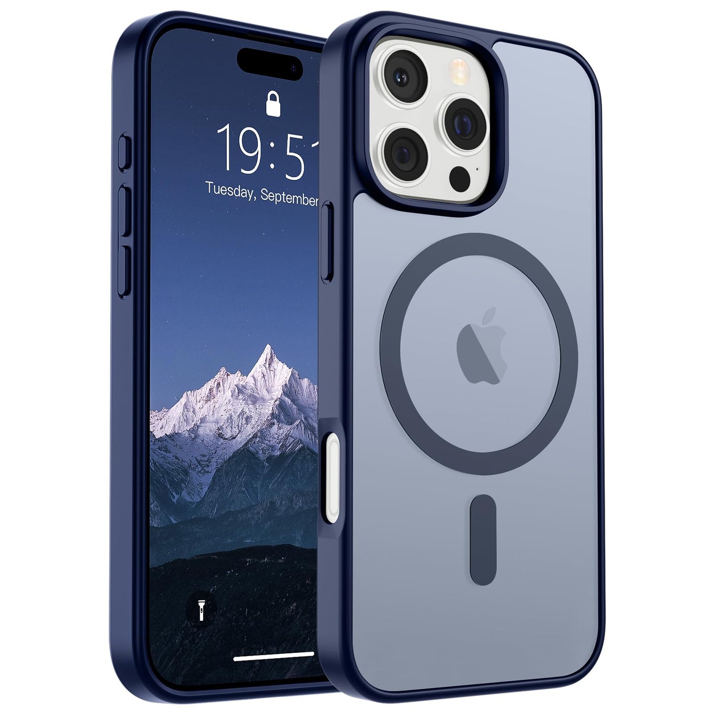 SUPFINE Magnetic for iPhone 16e Case 2025 (Compatible with MagSafe)(Military Grade Drop Protection) Slim Translucent Matte Shockproof with Anti-Fingerprint Phone Case,Black