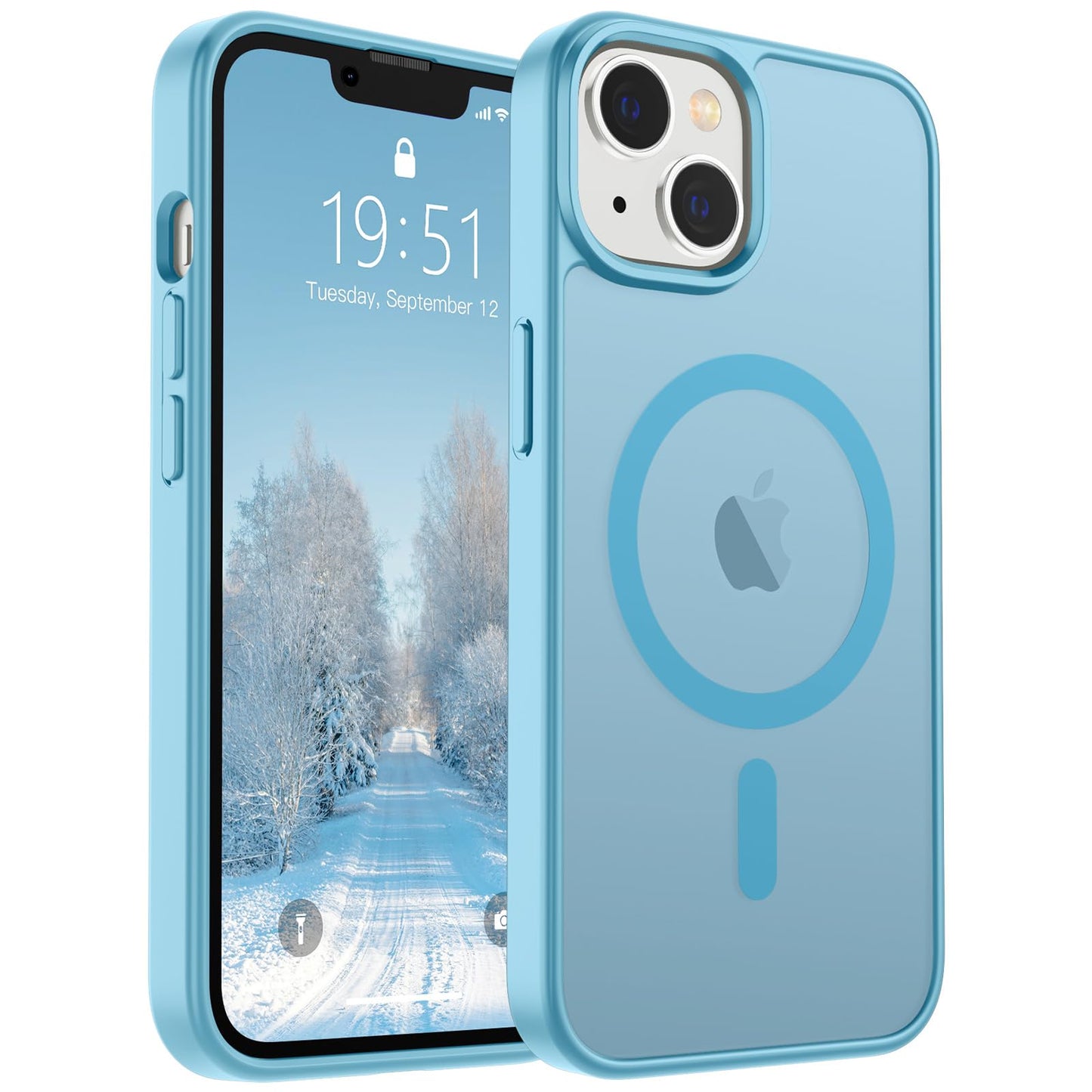 SUPFINE Magnetic for iPhone 16e Case 2025 (Compatible with MagSafe)(Military Grade Drop Protection) Slim Translucent Matte Shockproof with Anti-Fingerprint Phone Case,Black