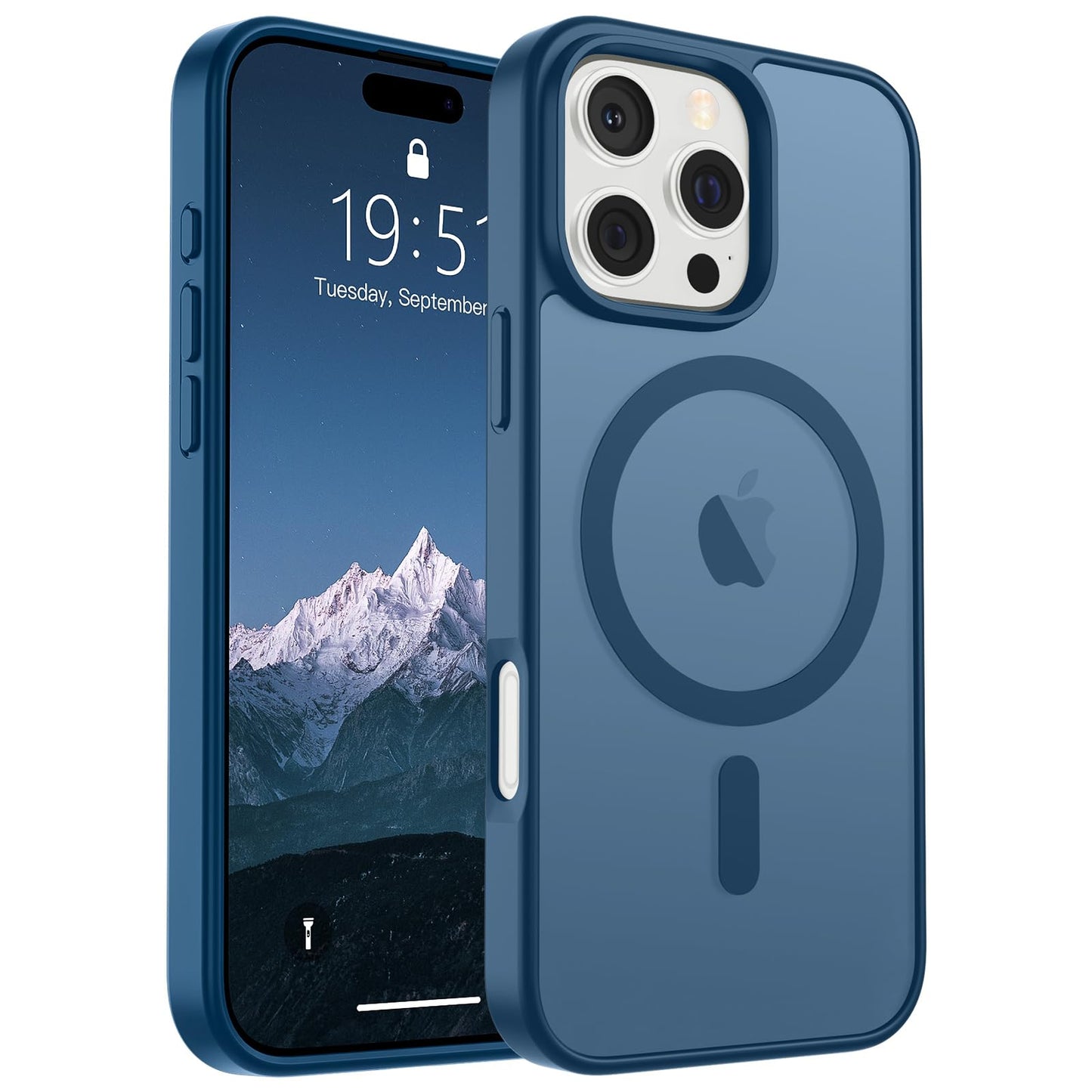 SUPFINE Magnetic for iPhone 16e Case 2025 (Compatible with MagSafe)(Military Grade Drop Protection) Slim Translucent Matte Shockproof with Anti-Fingerprint Phone Case,Black