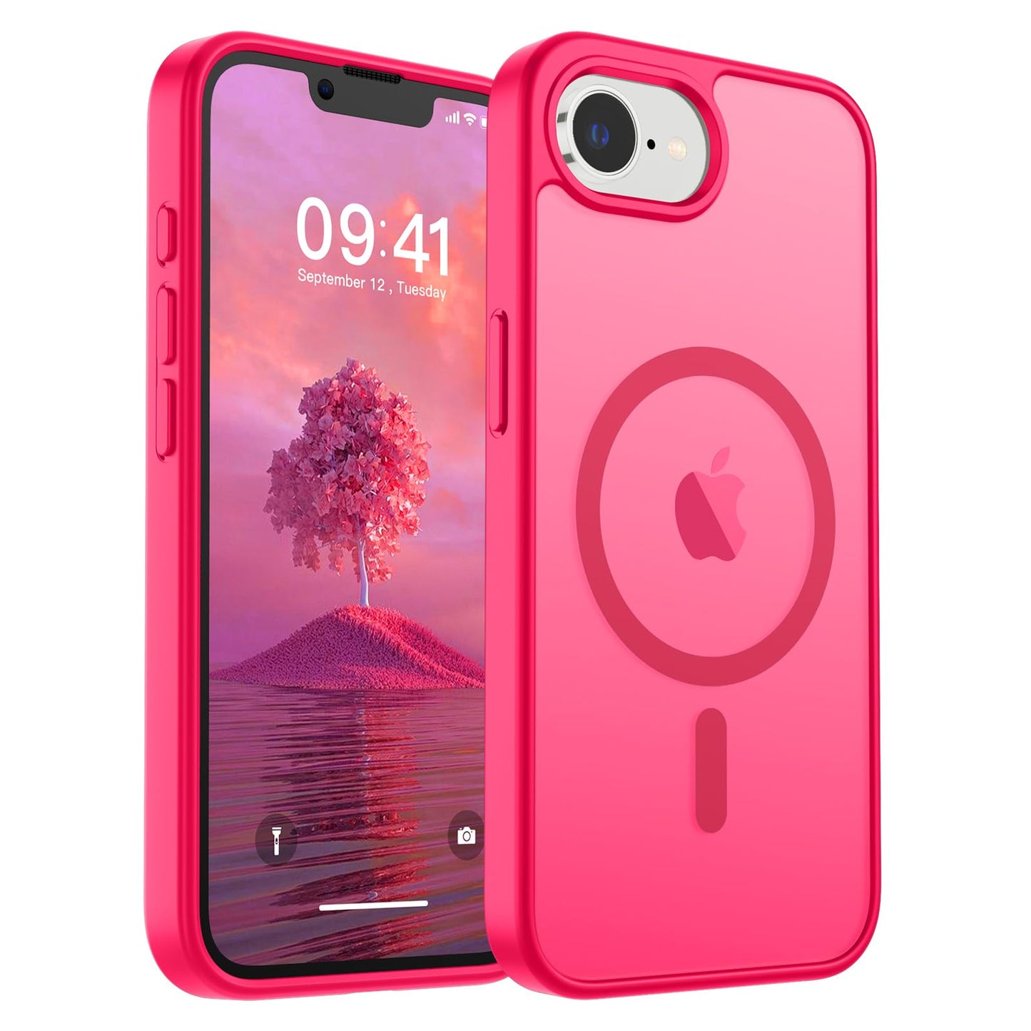 SUPFINE Magnetic for iPhone 16e Case 2025 (Compatible with MagSafe)(Military Grade Drop Protection) Slim Translucent Matte Shockproof with Anti-Fingerprint Phone Case,Black