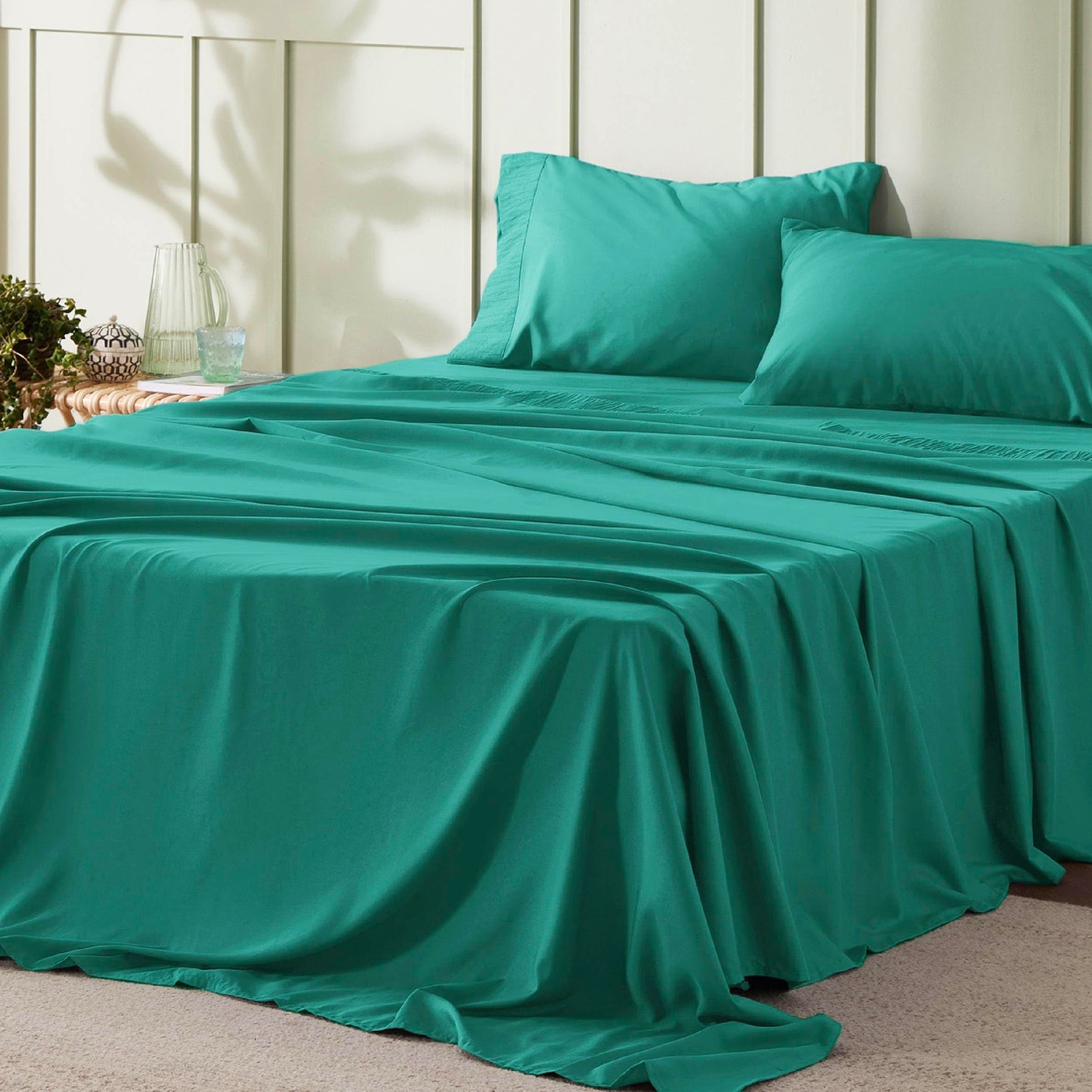 Bedsure Twin Sheets Set Grey - Soft Twin Bed Sheets, 3 Pieces Hotel Luxury Twin Sheets, Easy Care Polyester Microfiber Cooling Bed Sheet Set