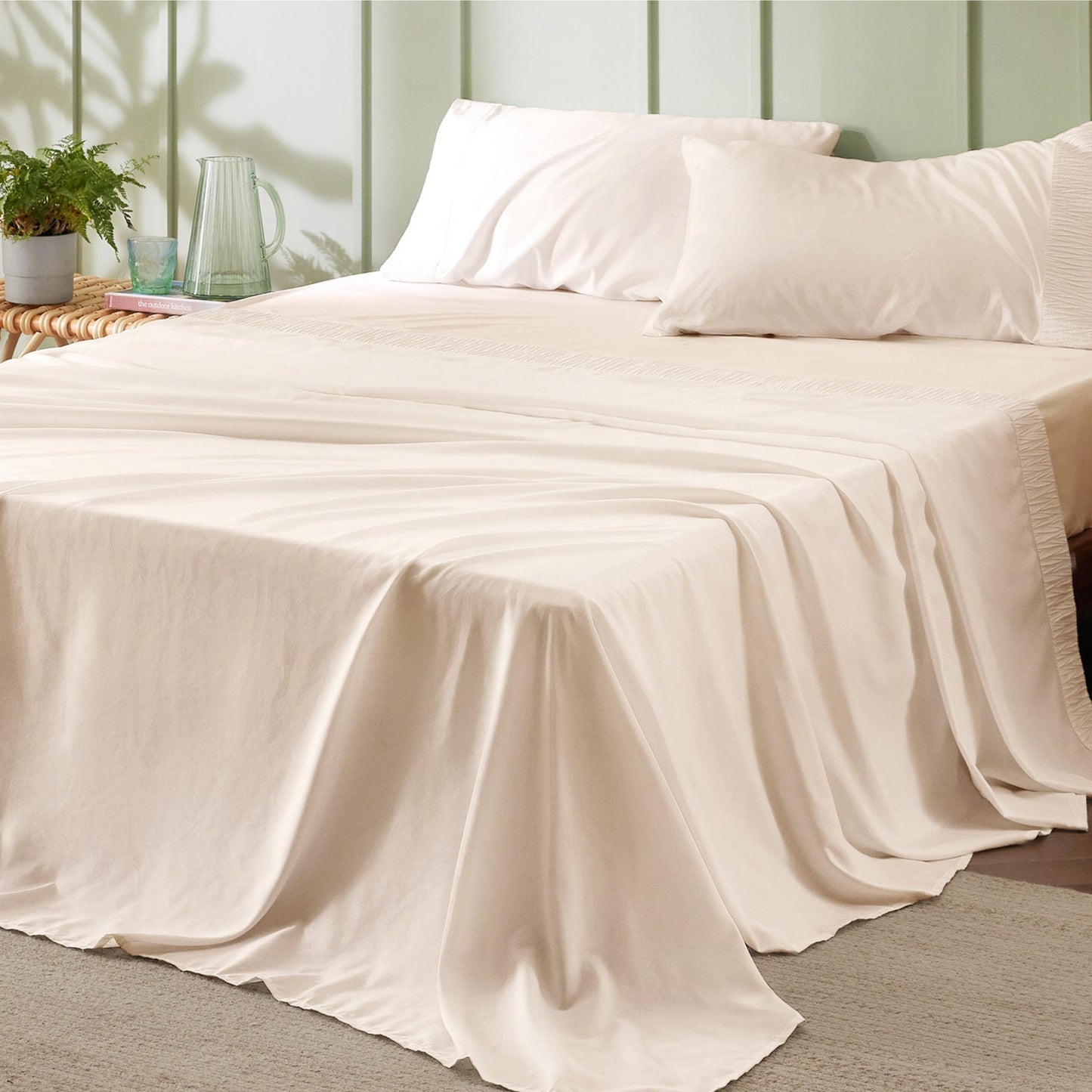 Bedsure Twin Sheets Set Grey - Soft Twin Bed Sheets, 3 Pieces Hotel Luxury Twin Sheets, Easy Care Polyester Microfiber Cooling Bed Sheet Set
