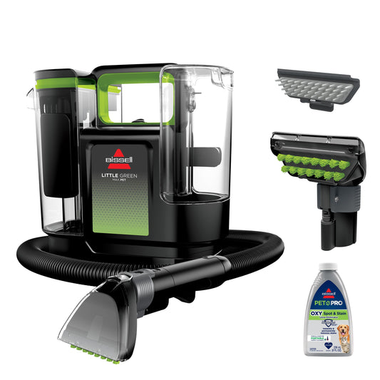 BISSELL® Little Green® Max Pet SmartMix Portable Carpet and Upholstery Deep Cleaner, Car/Auto Detailer, with SmartMix Technology, Self-Cleaning Tough Stain Tool and Pet Hair Removal Tool, 38572