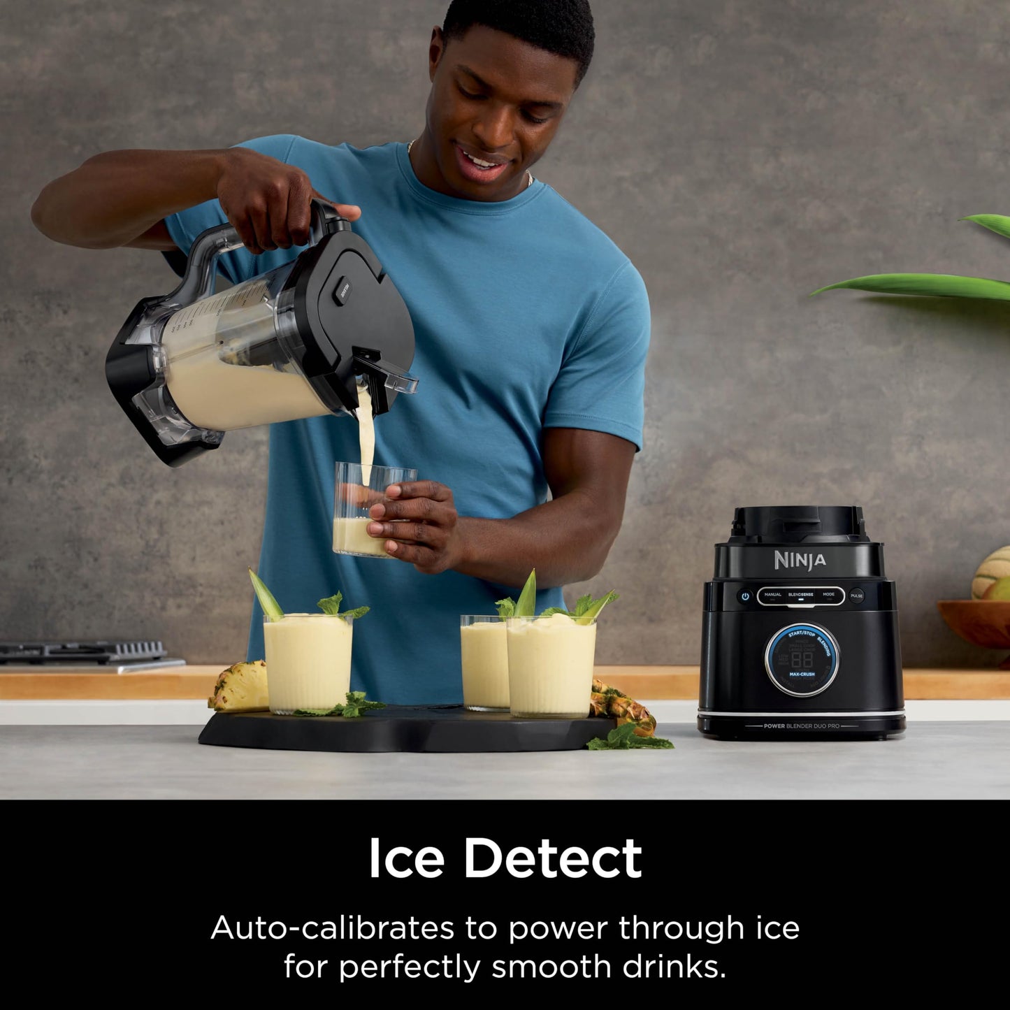 Ninja TB401 Detect Kitchen System Power Blender + Processor Pro, BlendSense Technology, Blender, Chopping & Smoothies, 1800 Peak Watts, 72 oz. Pitcher, 64 oz. Food Processor, 24 oz. To-Go Cup, Black
