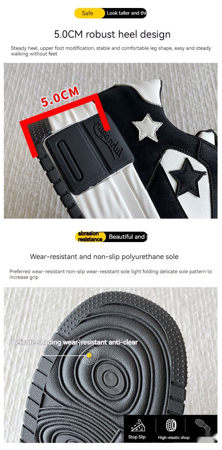 All - match Thick Bottom Increased Hong Kong Style Lightweight Sneakers - Xpressa