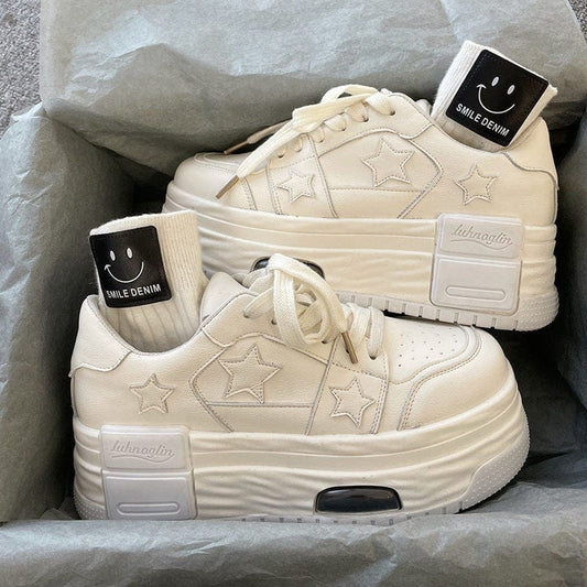 All - match Thick Bottom Increased Hong Kong Style Lightweight Sneakers - Xpressa