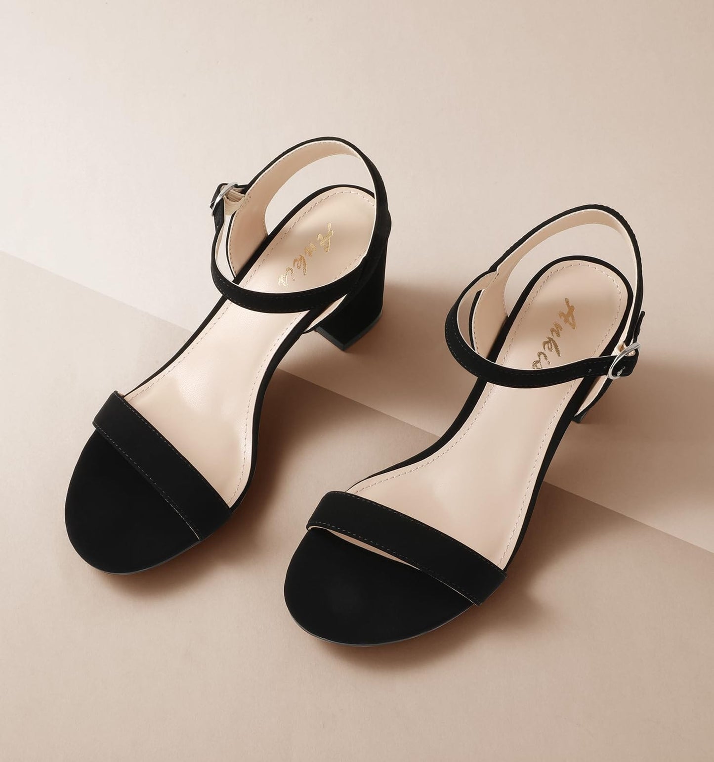 Ankis Nude Black Heels, 2.5'' Block Chunky White Clear Silver Heel Dressy Open Toe Heels For Women Ankle Strap Low Short Thick Strappy Dress Comfortable Sandal Casual Party Wedding Event Summer Shoes - Xpressa