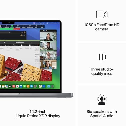 Apple 2023 MacBook Pro Laptop M3 chip with 8‑core CPU, 10‑core GPU: 14.2 - inch Liquid Retina XDR Display, 8GB Unified Memory, 1TB SSD Storage. Works with iPhone/iPad; Space Gray - Xpressa