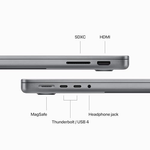 Apple 2023 MacBook Pro Laptop M3 chip with 8‑core CPU, 10‑core GPU: 14.2 - inch Liquid Retina XDR Display, 8GB Unified Memory, 1TB SSD Storage. Works with iPhone/iPad; Space Gray - Xpressa