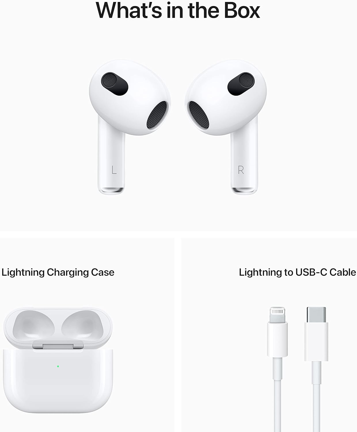 Apple AirPods (3rd Generation) Wireless Ear Buds, Bluetooth Headphones, Personalized Spatial Audio, Sweat and Water Resistant, Lightning Charging Case Included, Up to 30 Hours of Battery Life - Xpressa