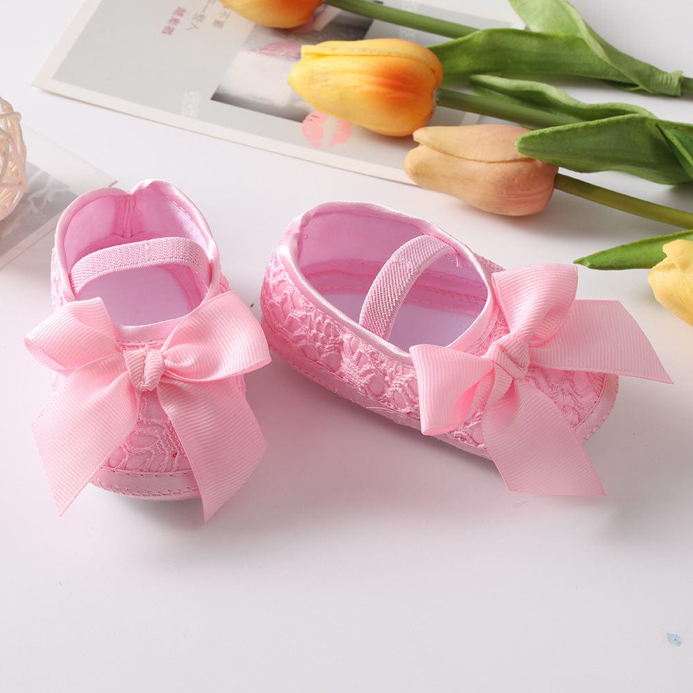 Baby Shoes Hair Band Set European And American Cute Bow Princess Shoes - Xpressa