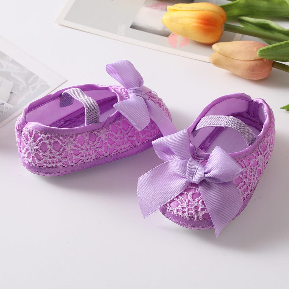 Baby Shoes Hair Band Set European And American Cute Bow Princess Shoes - Xpressa