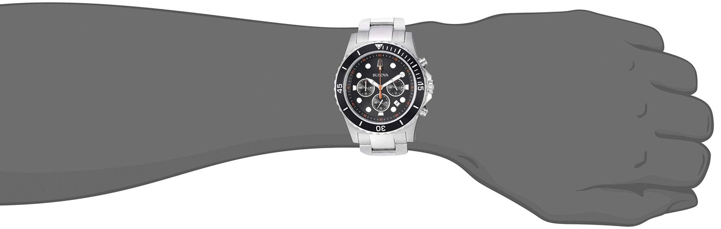 Bulova Men's Classic Sport 6 - Hand Chronograph Quartz Watch, Calendar Date, Luminous Hands and Markers, 100M Water Resistant, 44mm - Xpressa