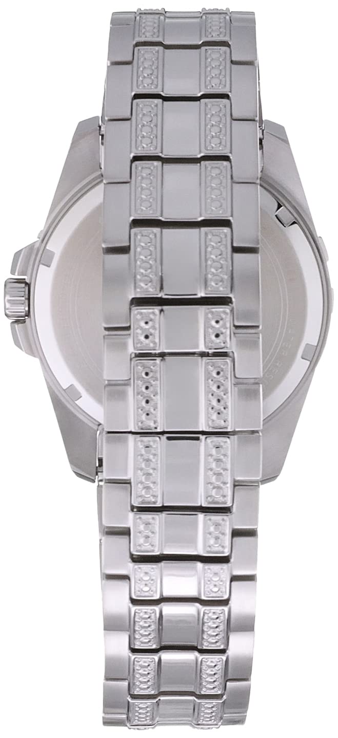 Bulova Men's Crystal Accented Gift Set with 3 - Hand Date Quartz Watch and Dog Tag Box Chain Necklace - Xpressa