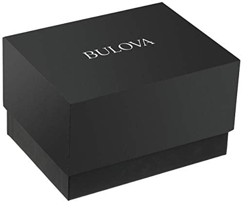 Bulova Men's Crystal Accented Gift Set with 3 - Hand Date Quartz Watch and Dog Tag Box Chain Necklace - Xpressa