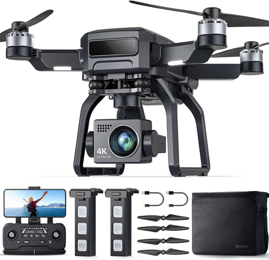 Bwine F7GPS Drone with 4K Camera for Adults, 3 - Axis Gimbal, Night Vision, 10000FT Transmission Range, FAA compliance, 50Mins Flight Time with 2 Batteries, GPS Auto Return+Follow Me+Beginner Mode - Xpressa