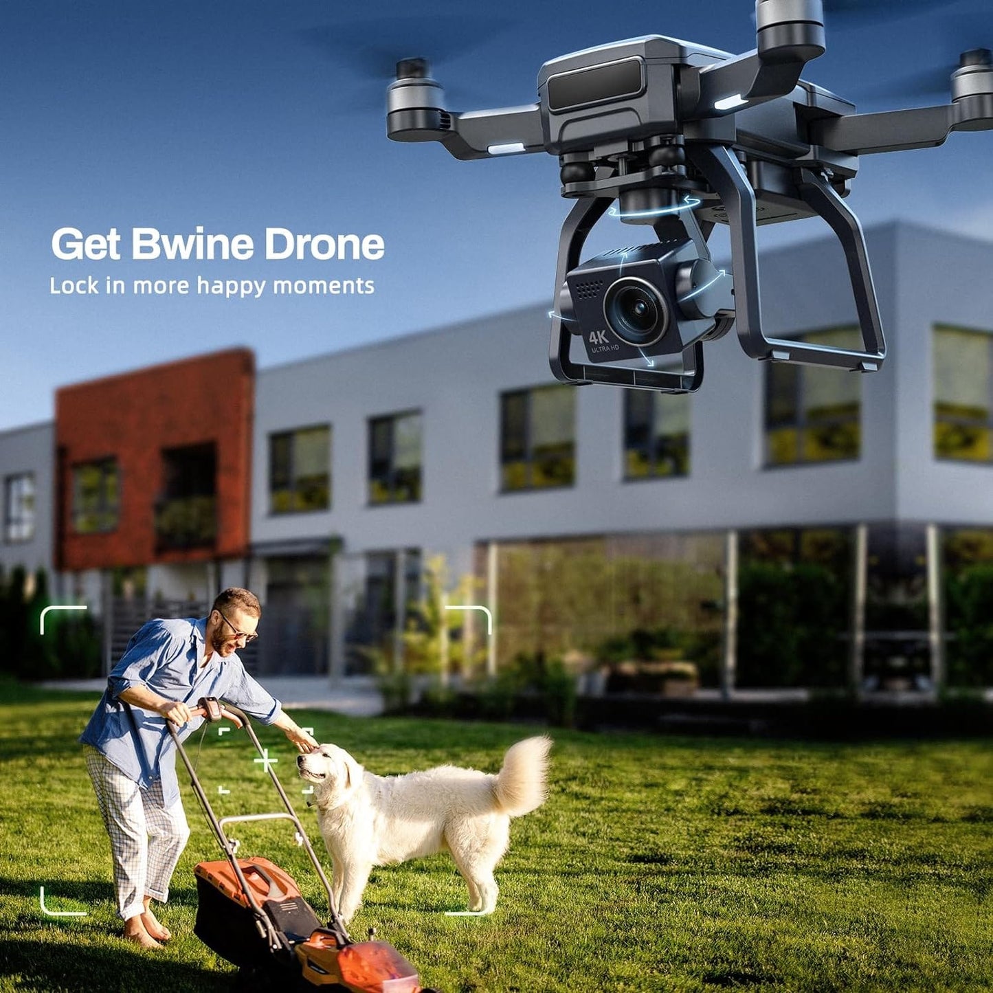 Bwine F7GPS Drone with 4K Camera for Adults, 3 - Axis Gimbal, Night Vision, 10000FT Transmission Range, FAA compliance, 50Mins Flight Time with 2 Batteries, GPS Auto Return+Follow Me+Beginner Mode - Xpressa