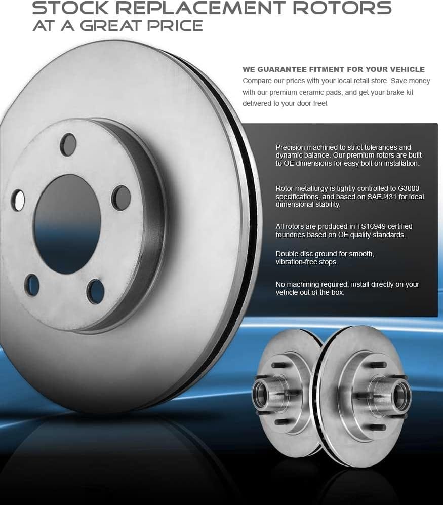 Callahan Front Brake Kit for Toyota Camry Avalon Sienna Solara Lexus ES300 Disc Brakes Rotors and Ceramic Brake Pads Replacement : 11.65" inch Rotor - Xpressa