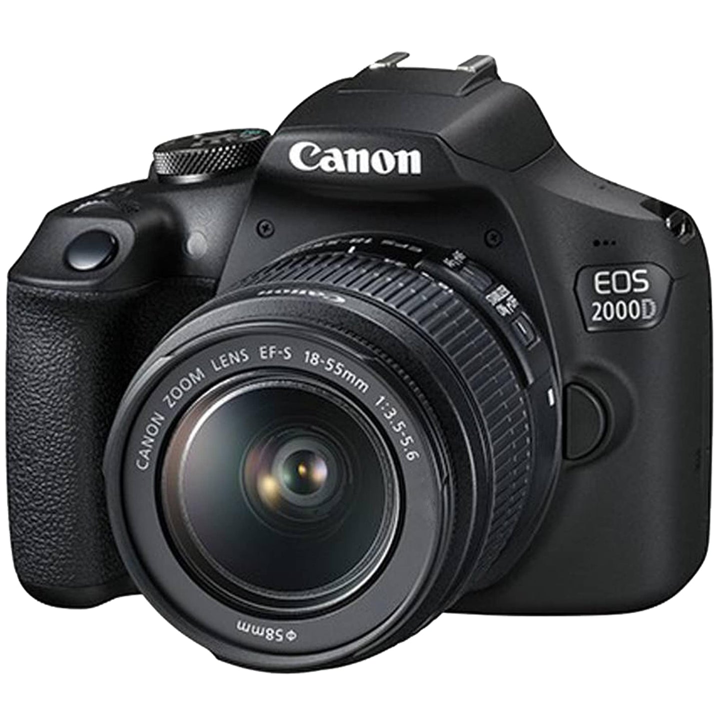Canon EOS 2000D / Rebel T7 DSLR Camera with EF - S 18 - 55mm Lens + SanDisk 32GB Card Tripod Case Wideangle Lenses ZeeTech Accessory Bundle (20pc Bundle) (18 - 55MM, Card) (Renewed) Black - Xpressa