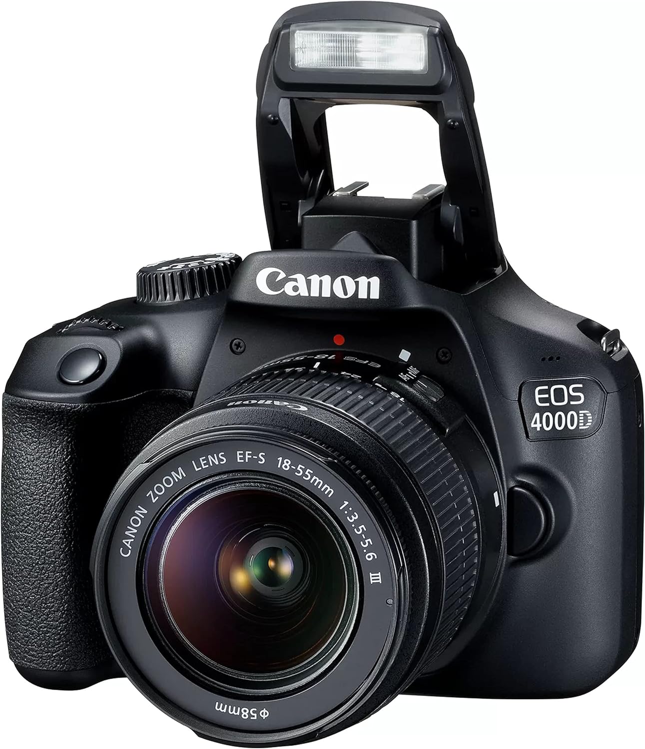 Canon EOS 4000D / Rebel T100 DSLR Camera w/EF - S 18 - 55mm F/3.5 - 5.6 Zoom Lens + 64GB Memory, Filters,Case, Tripod, Flash, and More (34pc Bundle) (Renewed) - Xpressa