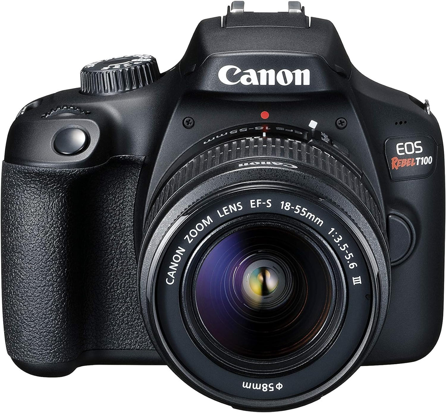 Canon EOS Rebel T100 DSLR Camera with EF - S 18 - 55mm f/3.5 - 5.6 III Lens, 18MP APS - C CMOS Sensor, Built - in Wi - Fi, Optical Viewfinder, Impressive Images & Full HD Videos, Includes 32GB SD Card - Xpressa