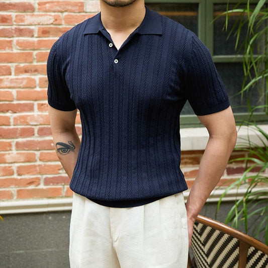 Casual Retro Slim - fit Short - sleeved Knitted - Xpressa