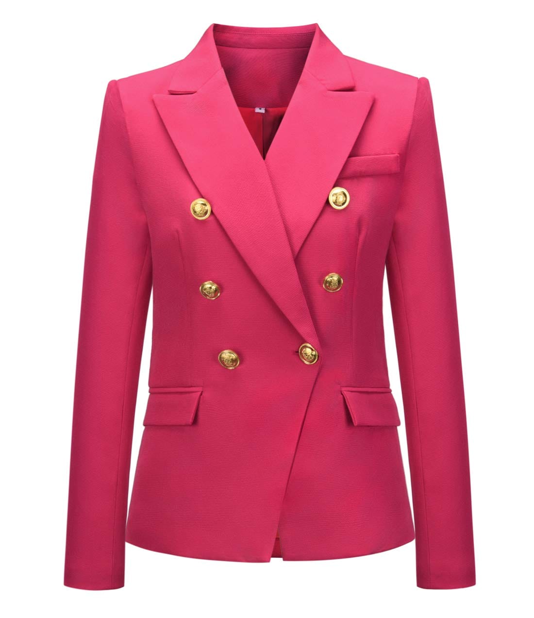 chouyatou Women's Vintage Double Breasted Slim Fit Dress Suit Blazer Jacket - Xpressa