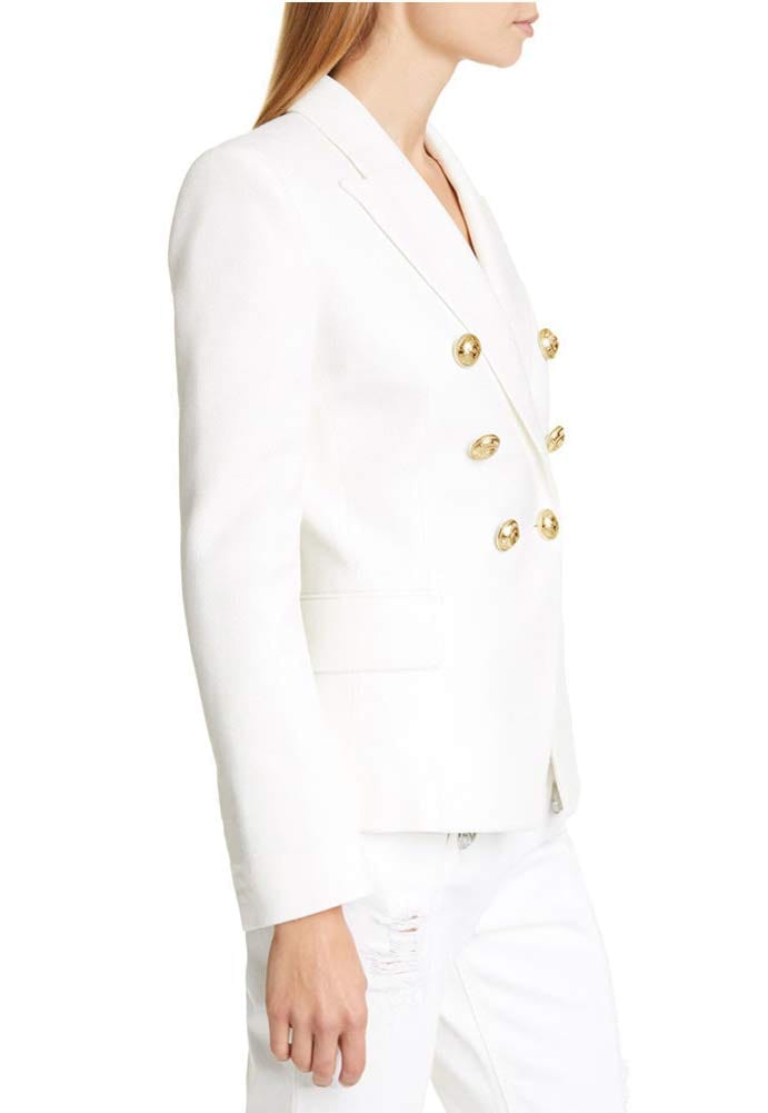 chouyatou Women's Vintage Double Breasted Slim Fit Dress Suit Blazer Jacket - Xpressa