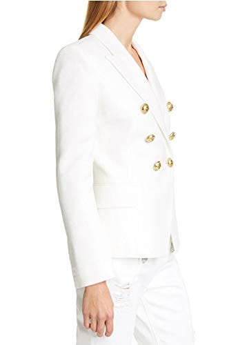 chouyatou Women's Vintage Double Breasted Slim Fit Dress Suit Blazer Jacket - Xpressa