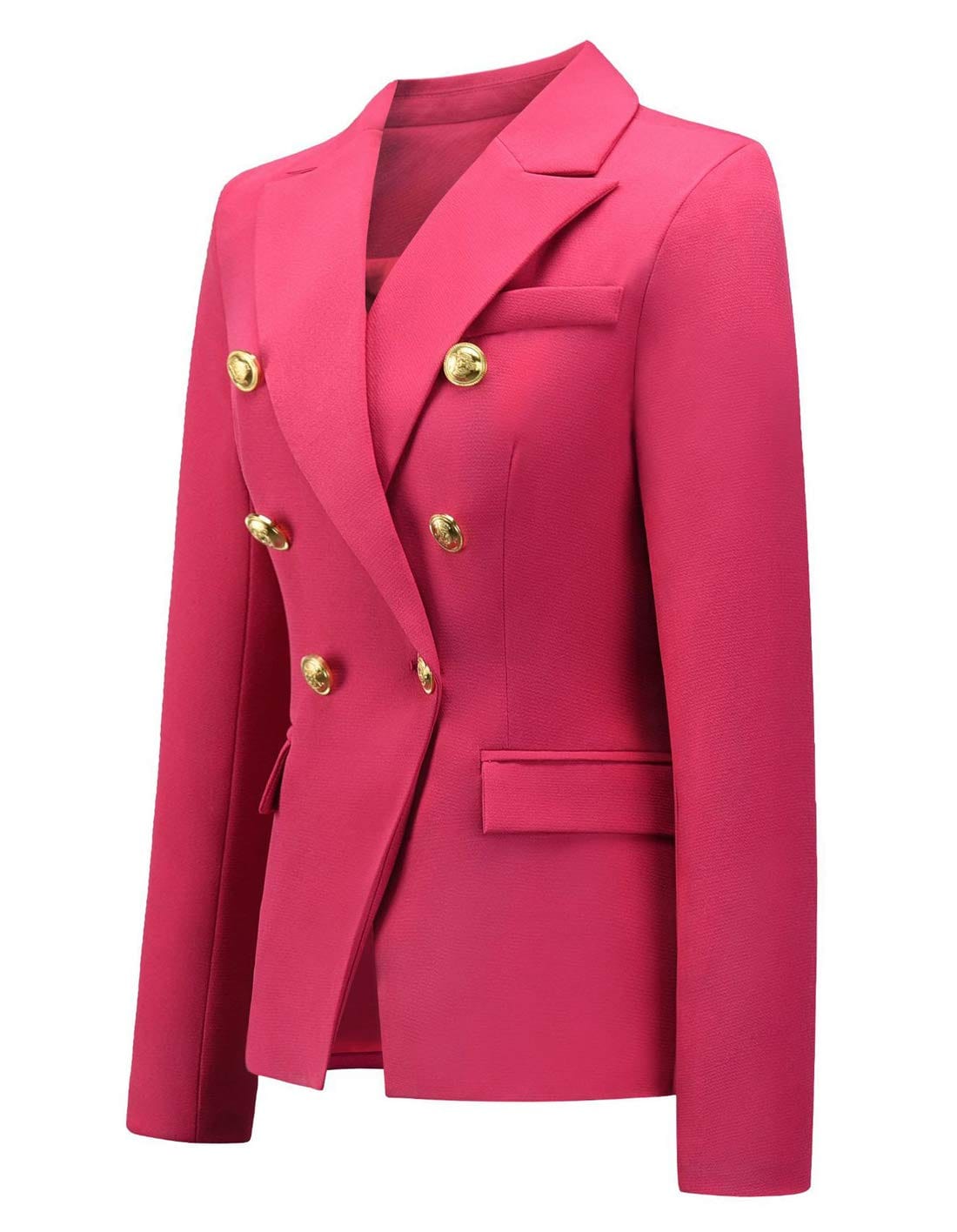 chouyatou Women's Vintage Double Breasted Slim Fit Dress Suit Blazer Jacket - Xpressa