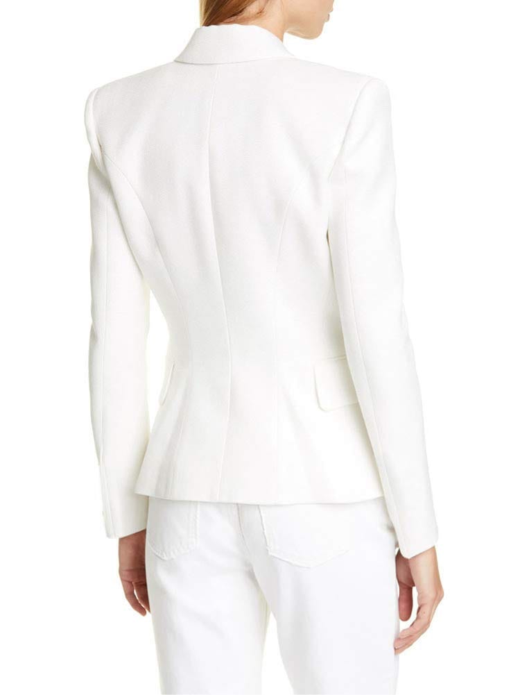 chouyatou Women's Vintage Double Breasted Slim Fit Dress Suit Blazer Jacket - Xpressa
