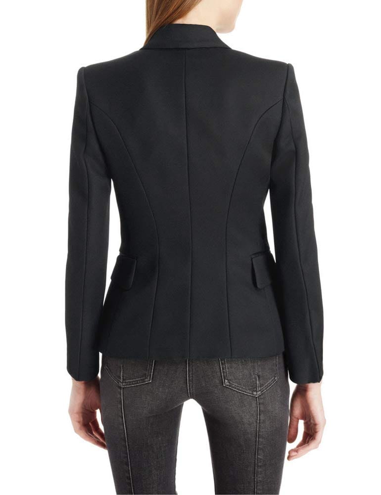 chouyatou Women's Vintage Double Breasted Slim Fit Dress Suit Blazer Jacket - Xpressa