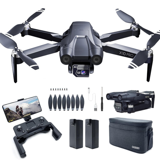 CHUBORY X10 GPS Drone with Camera for Adults 4K UHD, 60 Min Long Flight Time,3280 FT Long Control Range, Auto Return, Follow Me, Brushless Motor, 5G FPV RC Quadcopter for Beginners(<0.55bl) - Xpressa