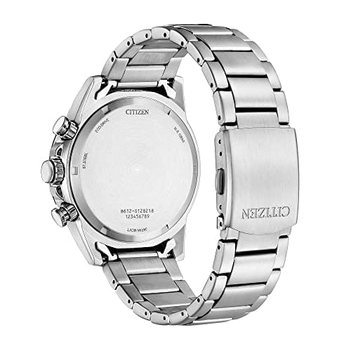 Citizen Men's Sport Casual Brycen Eco - Drive Chronograph Stainless Steel Watch, 12/24 Hour Time, Date, Tachymeter, 100 Meters Water Resistant, Spherical Mineral Crystal, Weekender - Xpressa