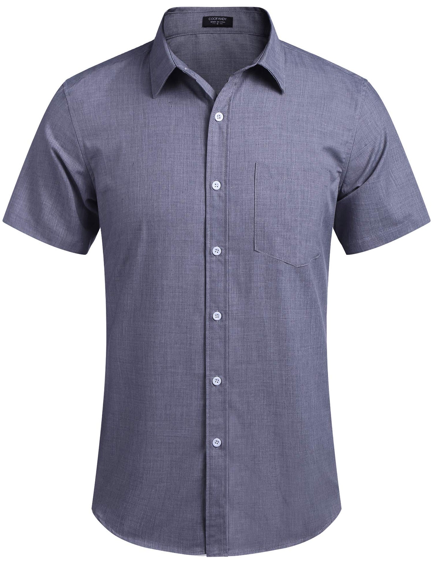 COOFANDY Men's Linen Shirts Casual Button Down Short Sleeve Summer Beach Shirt Hawaiian Vacation Shirts - Xpressa