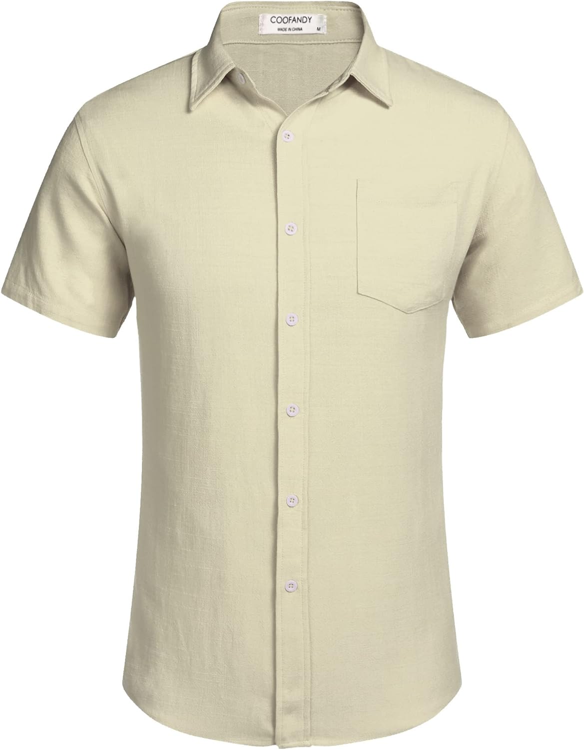 COOFANDY Men's Linen Shirts Casual Button Down Short Sleeve Summer Beach Shirt Hawaiian Vacation Shirts - Xpressa