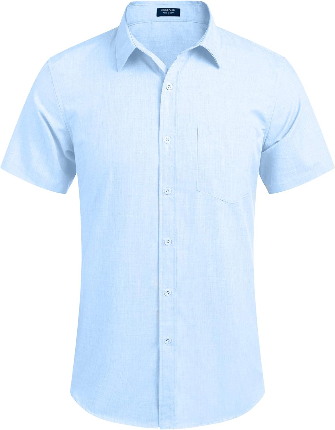 COOFANDY Men's Linen Shirts Casual Button Down Short Sleeve Summer Beach Shirt Hawaiian Vacation Shirts - Xpressa