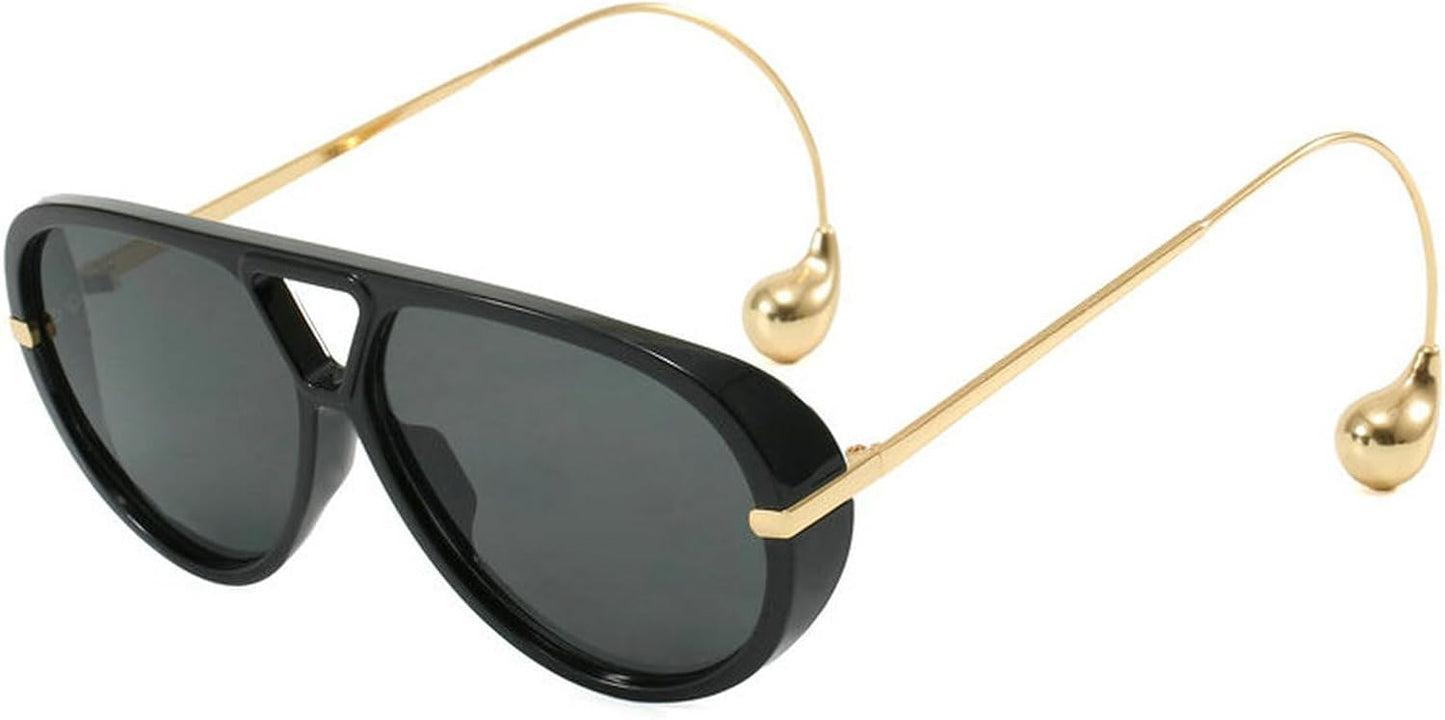 COTIA 2025 Fashion Pilot Sunglasses for Woman Men Retro Square Double Bridge Sun Glasses Vintage Shield Shades - Xpressa