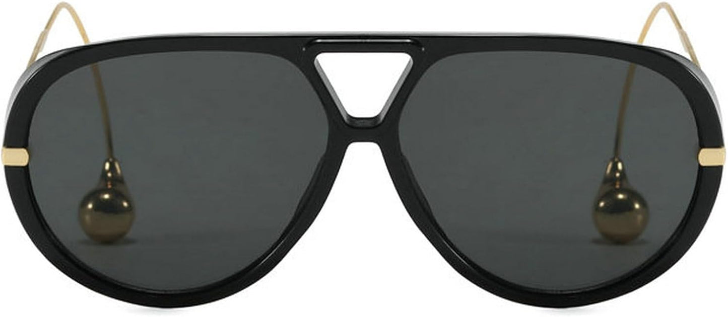 COTIA 2025 Fashion Pilot Sunglasses for Woman Men Retro Square Double Bridge Sun Glasses Vintage Shield Shades - Xpressa
