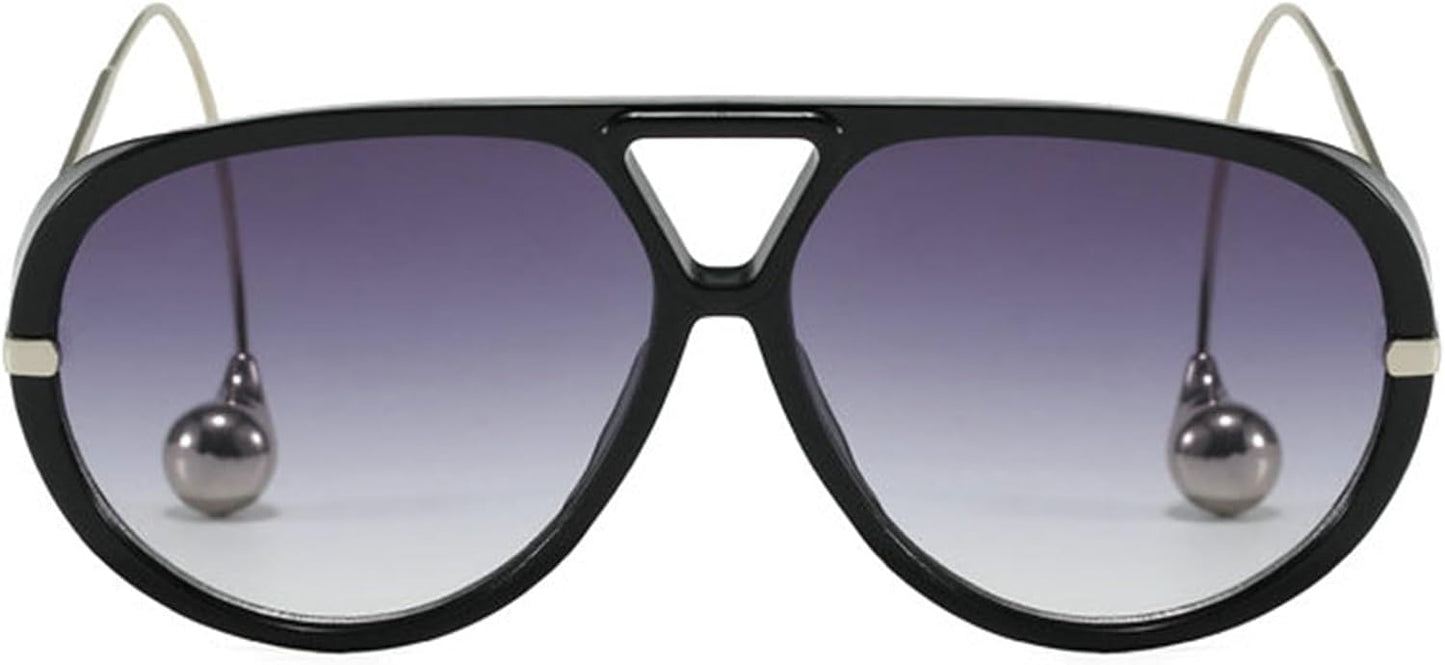 COTIA 2025 Fashion Pilot Sunglasses for Woman Men Retro Square Double Bridge Sun Glasses Vintage Shield Shades - Xpressa
