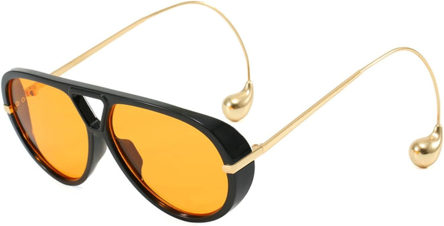 COTIA 2025 Fashion Pilot Sunglasses for Woman Men Retro Square Double Bridge Sun Glasses Vintage Shield Shades - Xpressa
