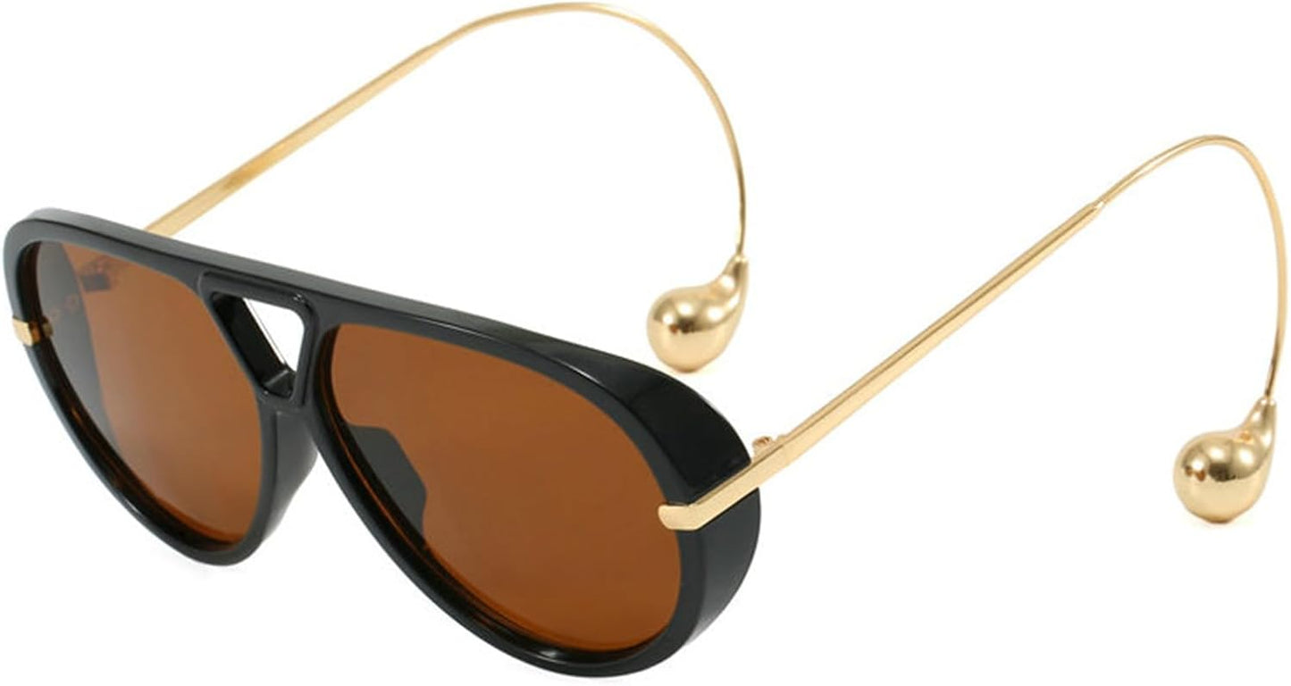 COTIA 2025 Fashion Pilot Sunglasses for Woman Men Retro Square Double Bridge Sun Glasses Vintage Shield Shades - Xpressa
