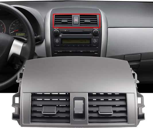 Dasbecan 55670 - 02160 Center Dash A/C Outlet Air Vent Panel Compatible with Toyota Corolla 2008 2009 2010 2012 2013 55663 - 02060 - Xpressa