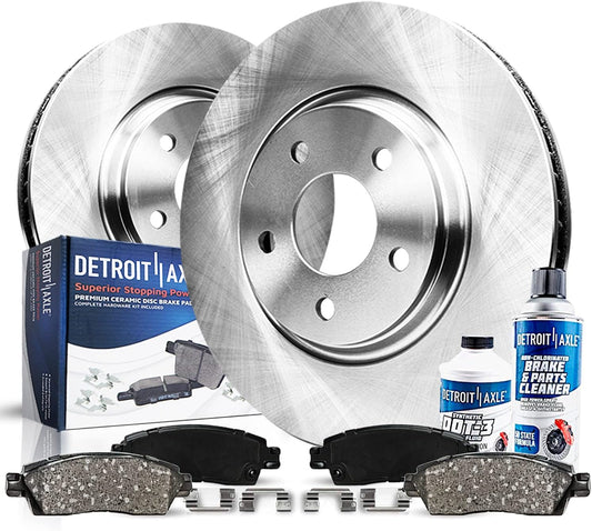 Detroit Axle - Front Brake Kit for Toyota Camry Avalon Sienna Solara Lexus ES300 Disc Brakes Rotors and Ceramic Brake Pads Replacement : 11.65" inch Rotor - Xpressa